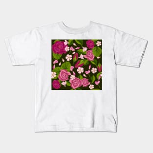 pattern of roses Kids T-Shirt